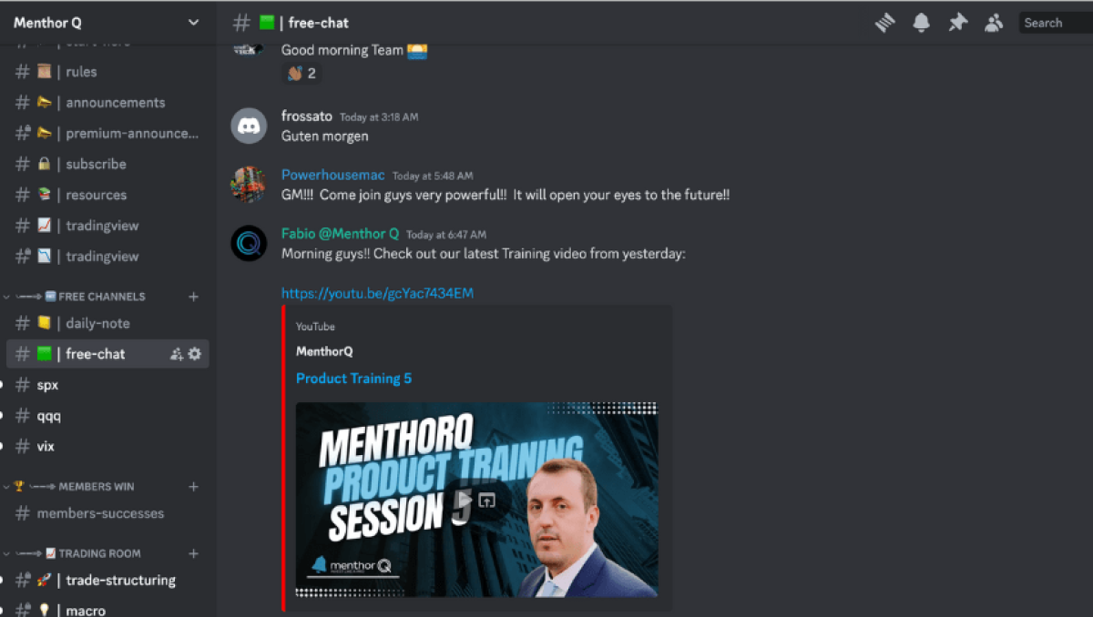 Discord Community - MenthorQ
