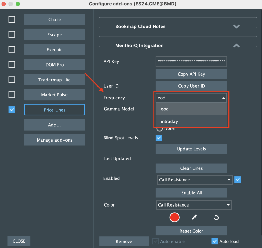 Bookmap Integration - Boomap Frequency