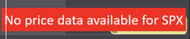 no price data available for SPX