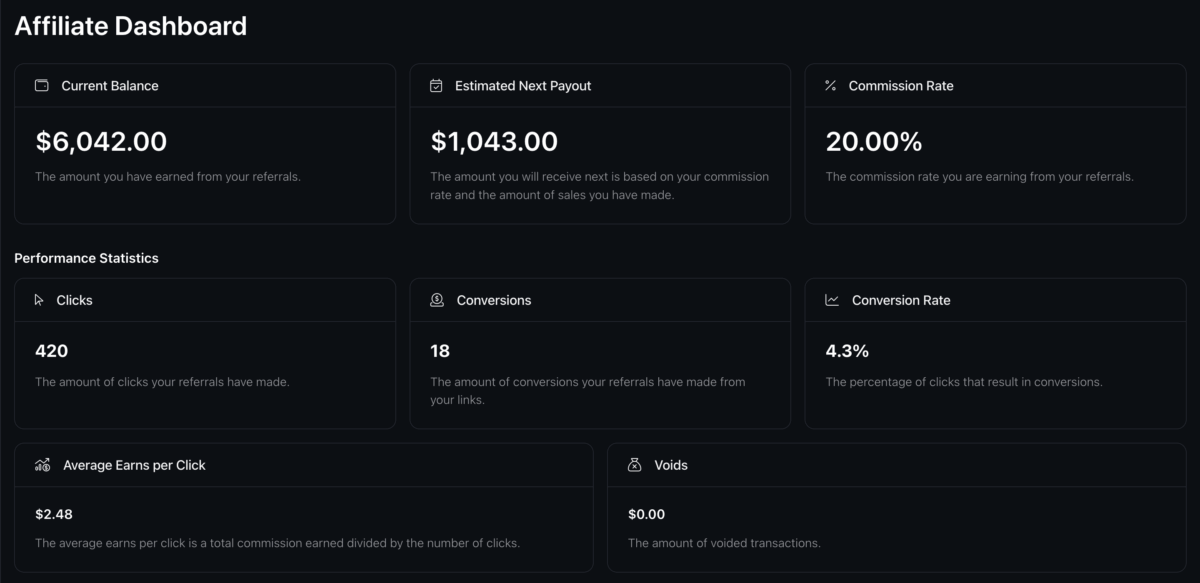 MenthorQ Affiliate Program - affiliate desktop