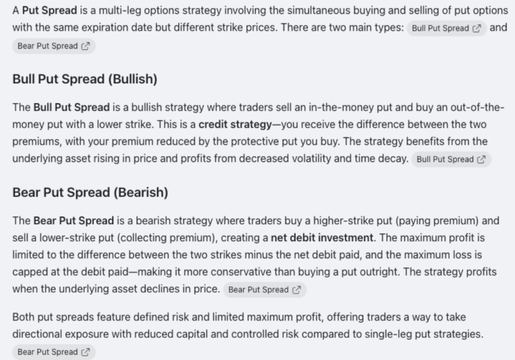 Understanding the 1D Min in Trading 10 Put Spread