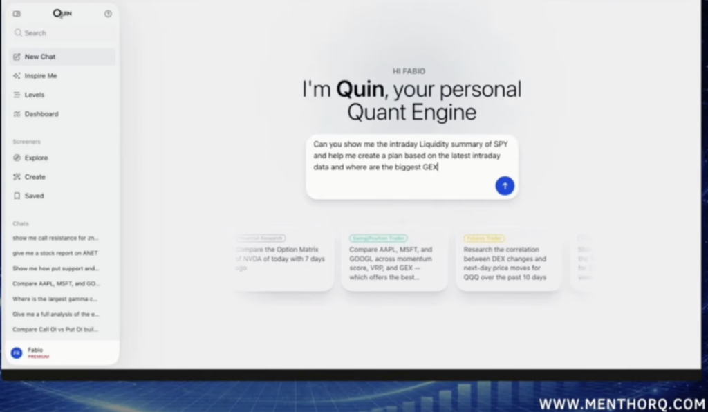 How to use QUIN’s Prompts to Analyse Intraday Gamma Levels 16 Step Two: Ask QUIN For The Intraday Liquidity Map